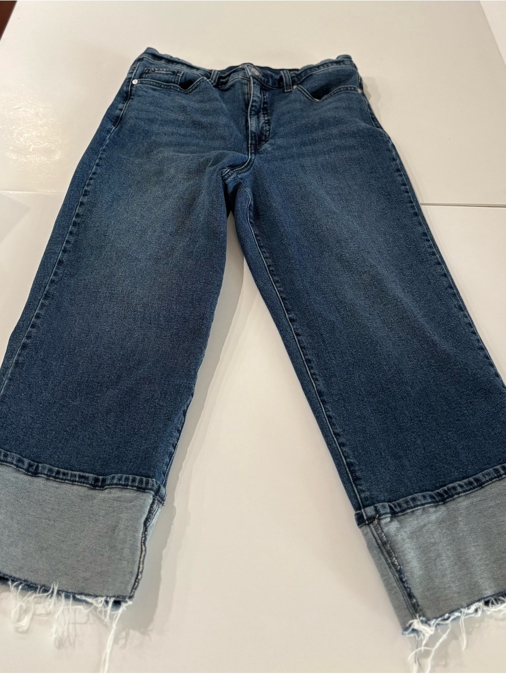 Women’s size 10 short slim,ankle jeans, Deep Blue Wash